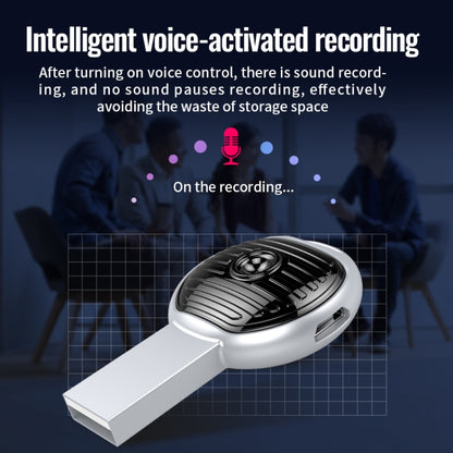 JNN S13 Zinc Alloy U-disk Voice Recorder, Memory:8GB(Silver) - U-Disk Recorder by JNN | Online Shopping South Africa | PMC Jewellery | Buy Now Pay Later Mobicred