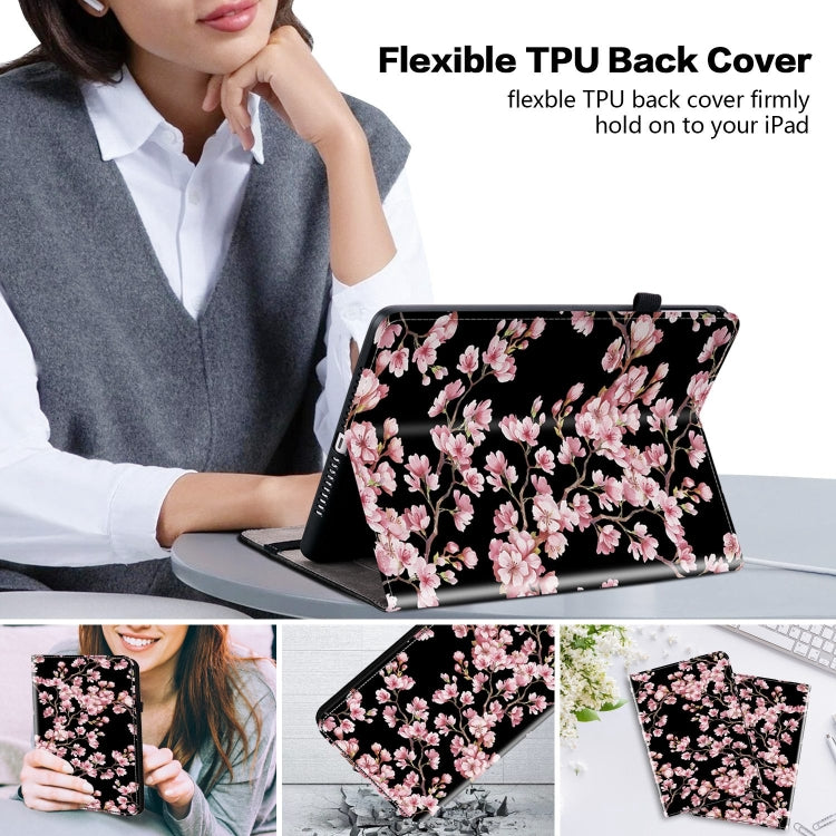 For OPPO Pad Air Crystal Texture Painted Leather Tablet Case(Plum Bossom) - OPPO by PMC TechLife | Online Shopping South Africa | PMC TechLife | Buy Now Pay Later Mobicred