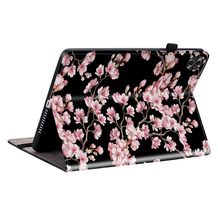 For Realme Pad 2 11.5 Crystal Texture Painted Leather Tablet Case(Plum Bossom) - Realme by PMC TechLife | Online Shopping South Africa | PMC TechLife | Buy Now Pay Later Mobicred