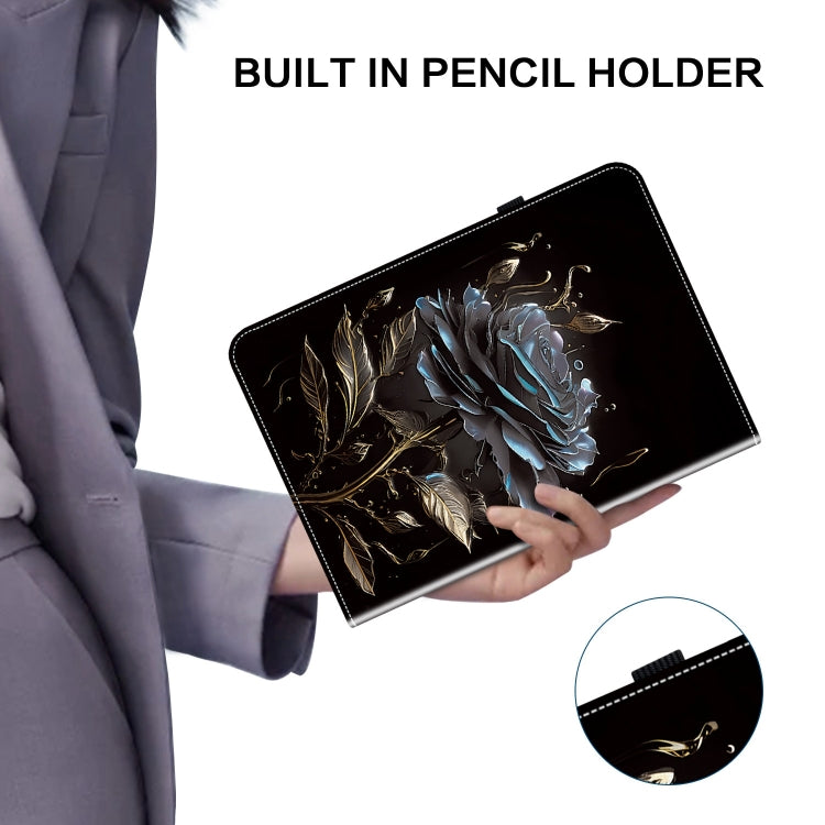 For Lenovo Tab M10 HD Gen2 Crystal Texture Painted Leather Tablet Case(Black Rose) - Lenovo by PMC TechLife | Online Shopping South Africa | PMC TechLife | Buy Now Pay Later Mobicred