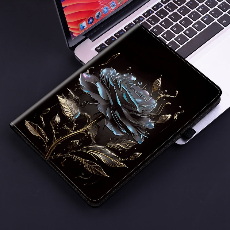 For Lenovo Tab P11 Gen 2 11.5 Crystal Texture Painted Leather Tablet Case(Black Rose) - Lenovo by PMC TechLife | Online Shopping South Africa | PMC TechLife | Buy Now Pay Later Mobicred
