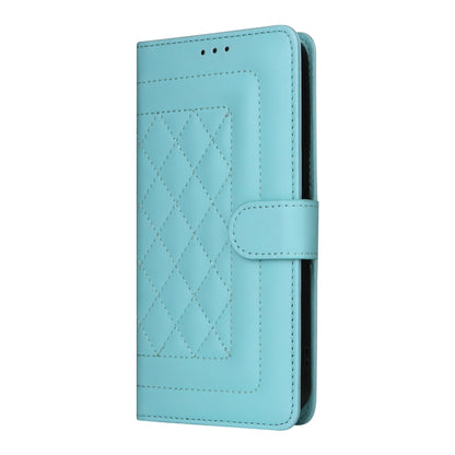 For iPhone 16 Pro Diamond Lattice Leather Flip Phone Case(Mint Green) - iPhone 16 Pro Cases by PMC Jewellery | Online Shopping South Africa | PMC Jewellery | Buy Now Pay Later Mobicred