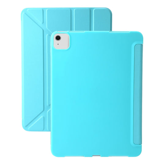 For iPad Air 13 2024 TPU Deformation Flip Leather Tablet Case with Holder(Mint Blue) - iPad Air 13 2024 Cases by PMC Jewellery | Online Shopping South Africa | PMC Jewellery | Buy Now Pay Later Mobicred