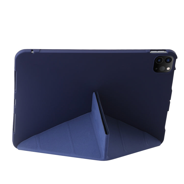 For iPad Pro 13 2024 TPU Deformation Flip Leather Tablet Case with Holder(Dark Blue) - iPad Pro 13 2024 Cases by PMC Jewellery | Online Shopping South Africa | PMC Jewellery | Buy Now Pay Later Mobicred