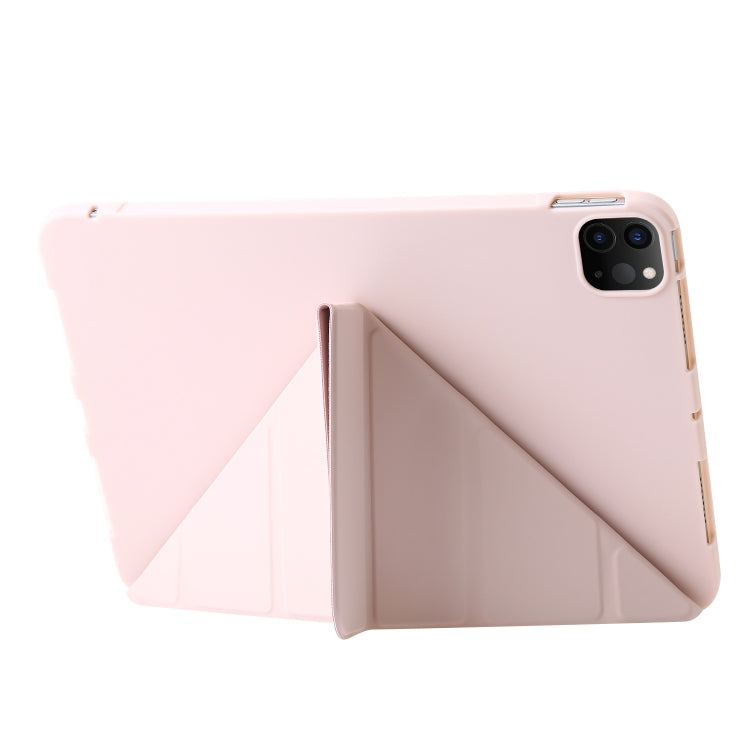 For iPad Pro 13 2024 TPU Deformation Flip Leather Tablet Case with Holder(Light Pink) - iPad Pro 13 2024 Cases by PMC Jewellery | Online Shopping South Africa | PMC Jewellery | Buy Now Pay Later Mobicred