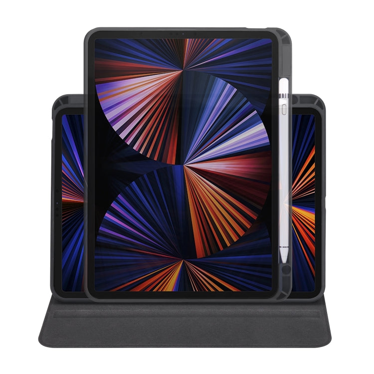 For iPad Pro 11 2024 Acrylic 360 Degree Rotation Holder Leather Tablet Case(Black) - iPad Pro 11 2024 Cases by PMC Jewellery | Online Shopping South Africa | PMC Jewellery | Buy Now Pay Later Mobicred