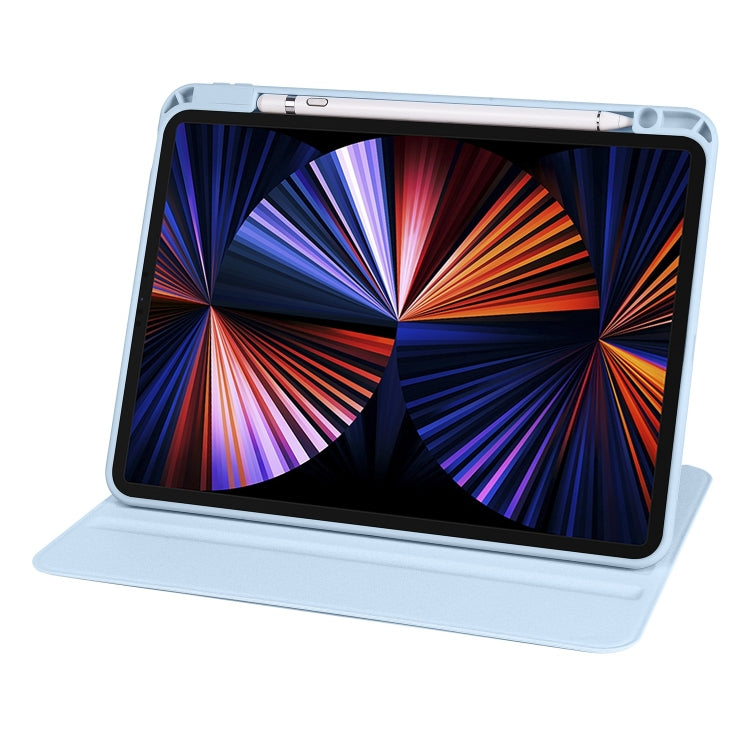 For iPad Pro 13 2024 Acrylic 360 Degree Rotation Holder Leather Tablet Case(Ice Blue) - iPad Pro 13 2024 Cases by PMC Jewellery | Online Shopping South Africa | PMC Jewellery | Buy Now Pay Later Mobicred