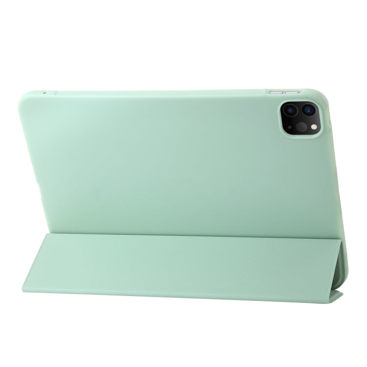For iPad Pro 13 2024 Three-fold Holder Flip Tablet Leather Case(Mint Green) - iPad Pro 13 2024 Cases by PMC TechLife | Online Shopping South Africa | PMC TechLife | Buy Now Pay Later Mobicred