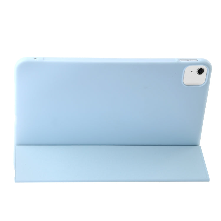 For iPad Air 11 2024 Three-fold Holder Flip Tablet Leather Case(Sky Blue) - iPad Air 11 2024 Cases by PMC Jewellery | Online Shopping South Africa | PMC Jewellery | Buy Now Pay Later Mobicred