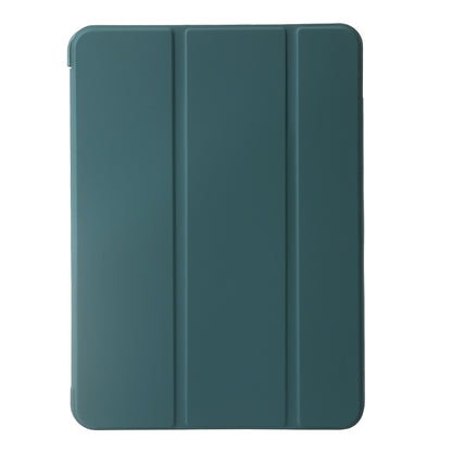 For iPad Air 11 2024 Three-fold Holder Flip Tablet Leather Case(Dark Green) - iPad Air 11 2024 Cases by PMC Jewellery | Online Shopping South Africa | PMC Jewellery | Buy Now Pay Later Mobicred