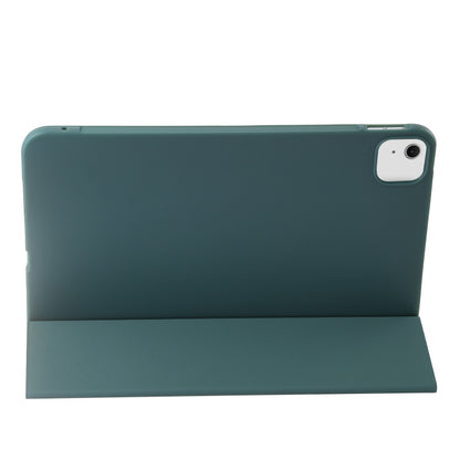 For iPad Air 11 2024 Three-fold Holder Flip Tablet Leather Case(Dark Green) - iPad Air 11 2024 Cases by PMC Jewellery | Online Shopping South Africa | PMC Jewellery | Buy Now Pay Later Mobicred