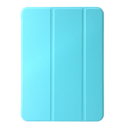 For iPad Air 11 2024 Three-fold Holder Flip Tablet Leather Case(Mint Blue) - iPad Air 11 2024 Cases by PMC Jewellery | Online Shopping South Africa | PMC Jewellery | Buy Now Pay Later Mobicred