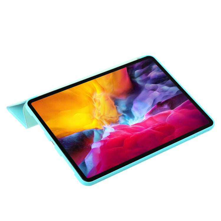 For iPad Pro 11 2024 Three-fold Holder Flip Tablet Leather Case(Mint Blue) - iPad Pro 11 2024 Cases by PMC Jewellery | Online Shopping South Africa | PMC Jewellery | Buy Now Pay Later Mobicred