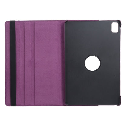 For iPad Pro 13 2024 360 Degree Rotation Litchi Texture Leather Tablet Case with Holder(Purple) - iPad Pro 13 2024 Cases by PMC Jewellery | Online Shopping South Africa | PMC Jewellery | Buy Now Pay Later Mobicred