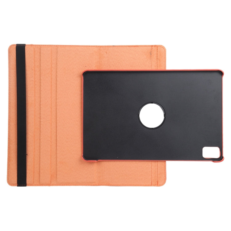 For iPad Air 13 2024 360 Degree Rotation Litchi Texture Leather Tablet Case with Holder(Orange) - iPad Air 13 2024 Cases by PMC Jewellery | Online Shopping South Africa | PMC Jewellery | Buy Now Pay Later Mobicred