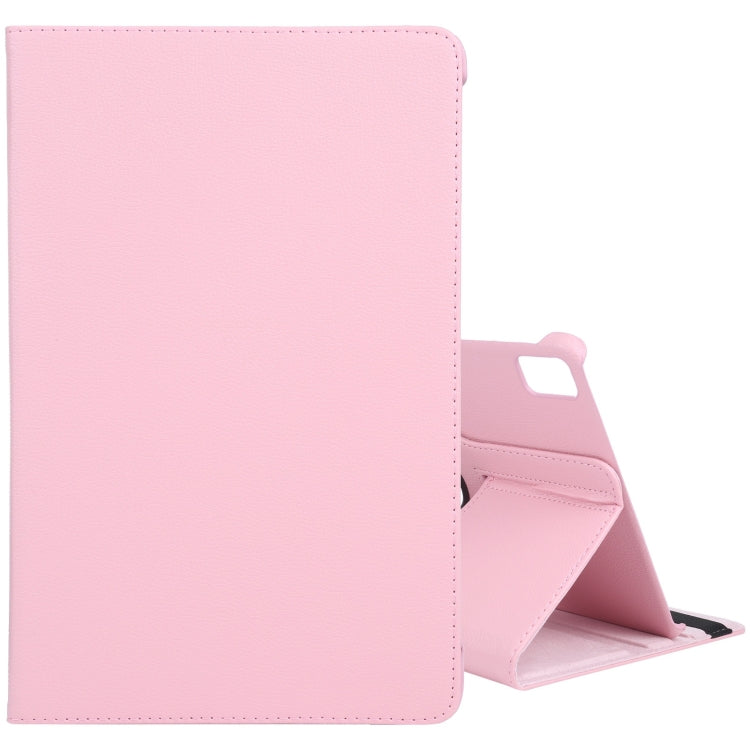 For iPad Air 11 2024 360 Degree Rotation Litchi Texture Leather Tablet Case with Holder(Pink) - iPad Air 11 2024 Cases by PMC Jewellery | Online Shopping South Africa | PMC Jewellery | Buy Now Pay Later Mobicred