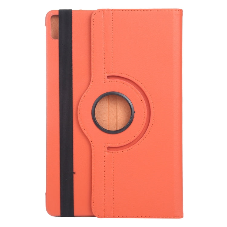 For iPad Air 11 2024 360 Degree Rotation Litchi Texture Leather Tablet Case with Holder(Orange) - iPad Air 11 2024 Cases by PMC Jewellery | Online Shopping South Africa | PMC Jewellery | Buy Now Pay Later Mobicred