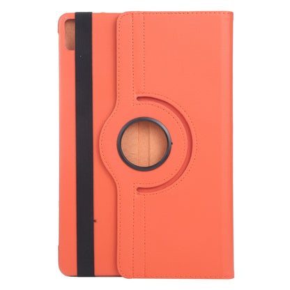 For iPad Air 11 2024 360 Degree Rotation Litchi Texture Leather Tablet Case with Holder(Orange) - iPad Air 11 2024 Cases by PMC Jewellery | Online Shopping South Africa | PMC Jewellery | Buy Now Pay Later Mobicred