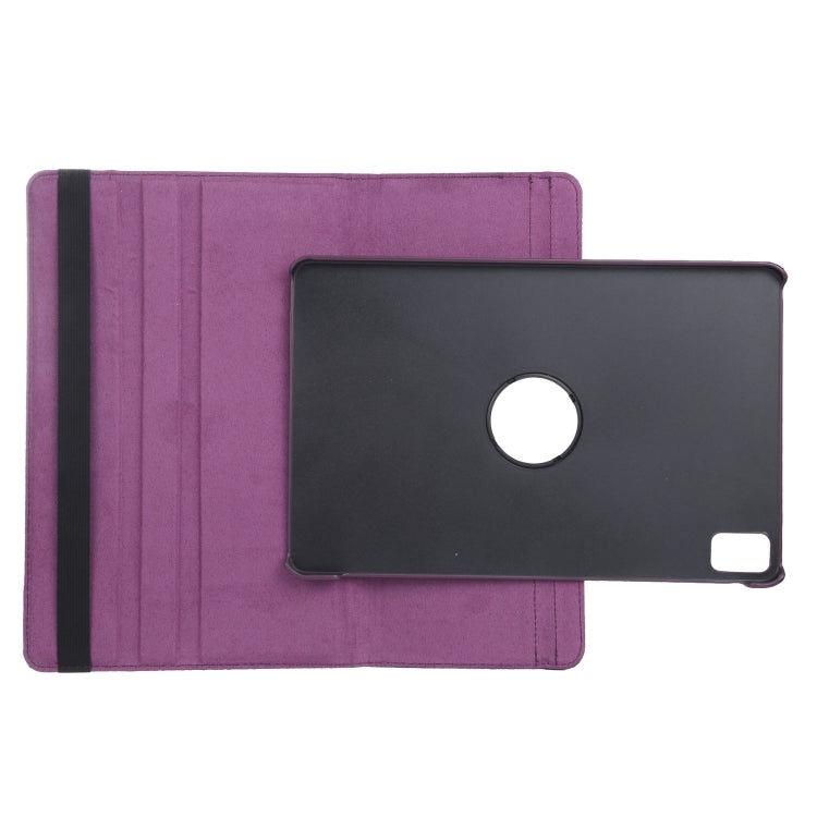 For iPad Pro 11 2024 360 Degree Rotation Litchi Texture Leather Tablet Case with Holder(Purple) - iPad Pro 11 2024 Cases by PMC Jewellery | Online Shopping South Africa | PMC Jewellery | Buy Now Pay Later Mobicred