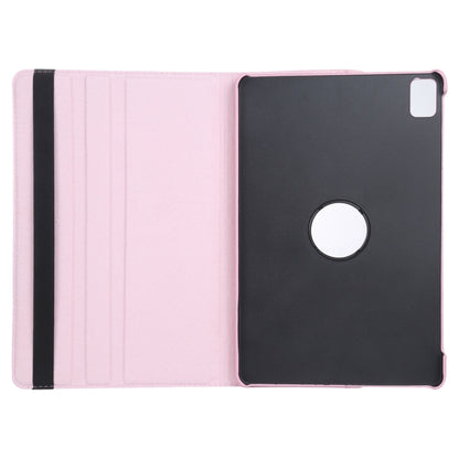 For iPad Pro 11 2024 360 Degree Rotation Litchi Texture Leather Tablet Case with Holder(Pink) - iPad Pro 11 2024 Cases by PMC Jewellery | Online Shopping South Africa | PMC Jewellery | Buy Now Pay Later Mobicred