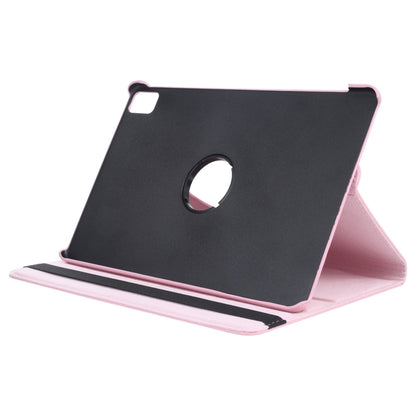 For iPad Pro 11 2024 360 Degree Rotation Litchi Texture Leather Tablet Case with Holder(Pink) - iPad Pro 11 2024 Cases by PMC Jewellery | Online Shopping South Africa | PMC Jewellery | Buy Now Pay Later Mobicred