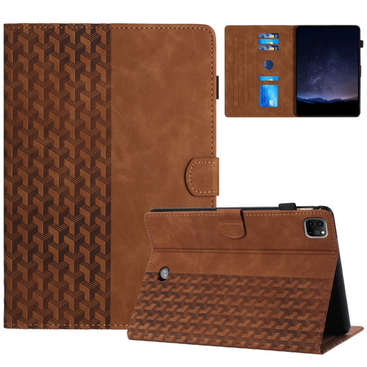 For iPad Pro 11 2024 Building Blocks Embossed Leather Smart Tablet Case(Brown) - iPad Pro 11 2024 Cases by PMC Jewellery | Online Shopping South Africa | PMC Jewellery | Buy Now Pay Later Mobicred