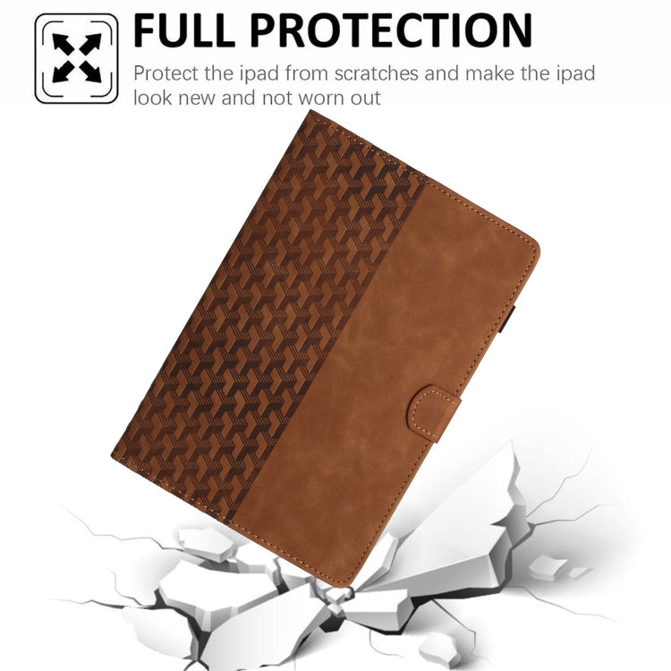 For iPad Pro 11 2024 Building Blocks Embossed Leather Smart Tablet Case(Brown) - iPad Pro 11 2024 Cases by PMC Jewellery | Online Shopping South Africa | PMC Jewellery | Buy Now Pay Later Mobicred