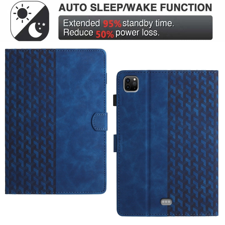For iPad Pro 11 2024 Building Blocks Embossed Leather Smart Tablet Case(Blue) - iPad Pro 11 2024 Cases by PMC TechLife | Online Shopping South Africa | PMC TechLife | Buy Now Pay Later Mobicred