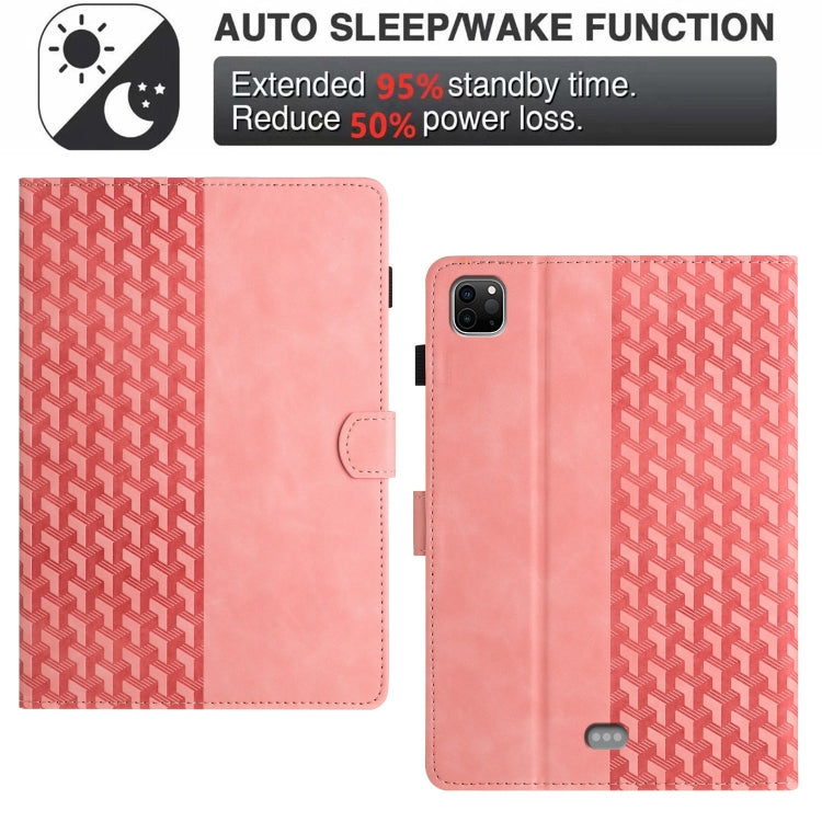 For iPad Pro 11 2024 Building Blocks Embossed Leather Smart Tablet Case(Pink) - iPad Pro 11 2024 Cases by PMC Jewellery | Online Shopping South Africa | PMC Jewellery | Buy Now Pay Later Mobicred