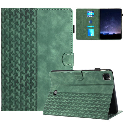 For iPad Pro 11 2024 Building Blocks Embossed Leather Smart Tablet Case(Green) - iPad Pro 11 2024 Cases by PMC Jewellery | Online Shopping South Africa | PMC Jewellery | Buy Now Pay Later Mobicred