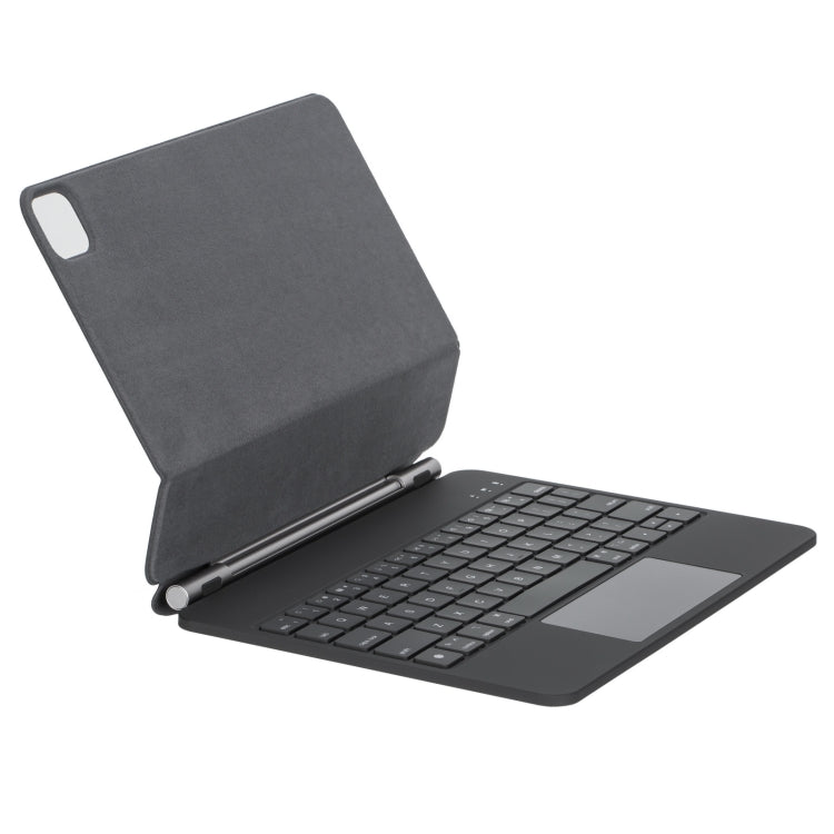 For iPad Air 11 2024 / Pro 11 / Air 2022 10.9 Touch Pad Bluetooth Keyboard Leather Case(Black) - For iPad Pro by PMC Jewellery | Online Shopping South Africa | PMC Jewellery | Buy Now Pay Later Mobicred