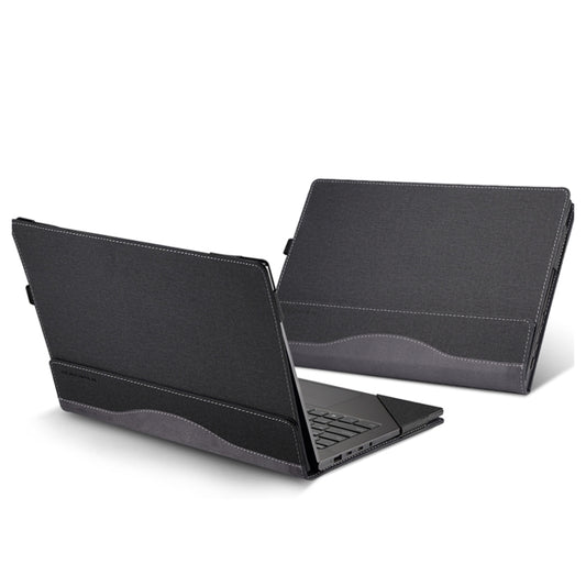 For HP Envy X360 14 inch 14-fa 2024 Leather Laptop Shockproof Protective Case(Black) - Screen & Keyboard Cover by PMC Jewellery | Online Shopping South Africa | PMC Jewellery | Buy Now Pay Later Mobicred