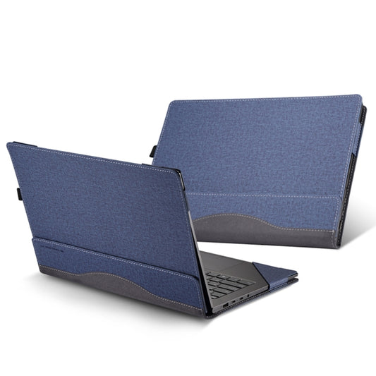 For HP Envy X360 14 inch 14t-es / 14-es Leather Laptop Shockproof Protective Case(Dark Blue) - Screen & Keyboard Cover by PMC Jewellery | Online Shopping South Africa | PMC Jewellery | Buy Now Pay Later Mobicred