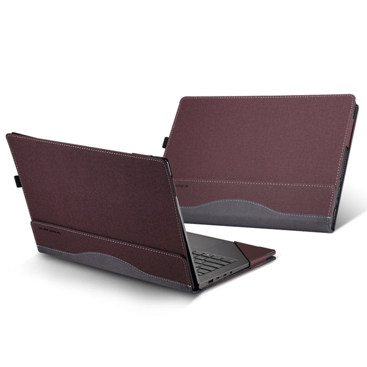 For HP Spectre 13 inch 13-aw Leather Laptop Shockproof Protective Case(Wine Red) - Screen & Keyboard Cover by PMC Jewellery | Online Shopping South Africa | PMC Jewellery | Buy Now Pay Later Mobicred