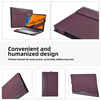 For HP Envy Laptop 14 inch 14t-eb / 14-eb Leather Laptop Shockproof Protective Case(Wine Red) - Screen & Keyboard Cover by PMC Jewellery | Online Shopping South Africa | PMC Jewellery | Buy Now Pay Later Mobicred