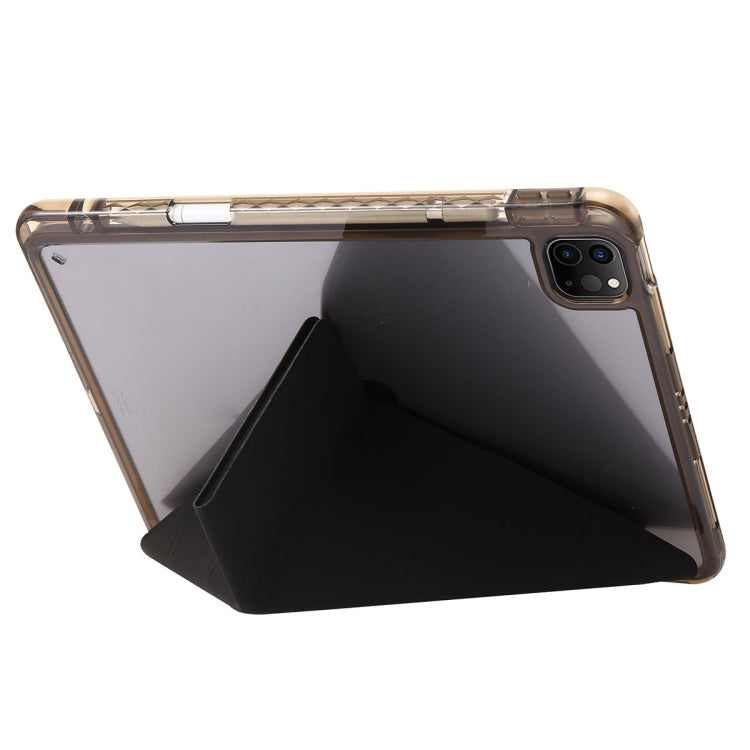 For iPad Pro 11 2024 Clear Acrylic Deformation Leather Tablet Case(Black) - iPad Pro 11 2024 Cases by PMC Jewellery | Online Shopping South Africa | PMC Jewellery | Buy Now Pay Later Mobicred