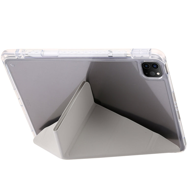 For iPad Pro 11 2024 Clear Acrylic Deformation Leather Tablet Case(Grey) - iPad Pro 11 2024 Cases by PMC Jewellery | Online Shopping South Africa | PMC Jewellery | Buy Now Pay Later Mobicred