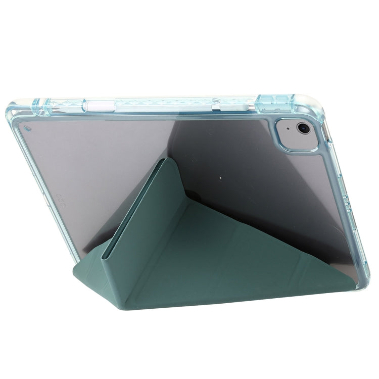 For iPad Air 13 2024 Clear Acrylic Deformation Leather Tablet Case(Dark Green) - iPad Air 13 2024 Cases by PMC Jewellery | Online Shopping South Africa | PMC Jewellery | Buy Now Pay Later Mobicred