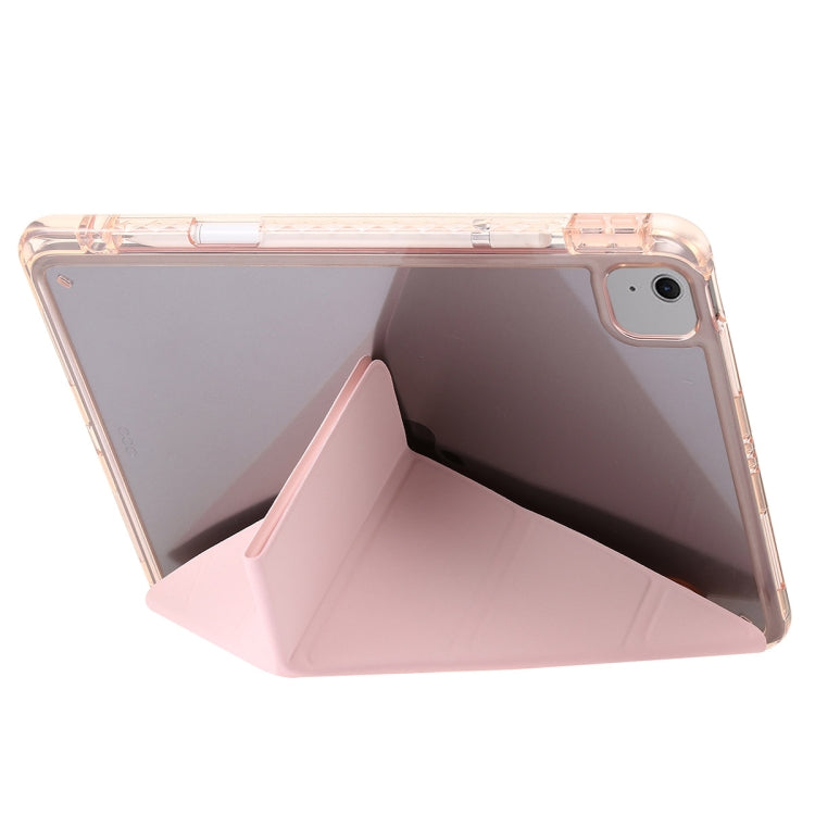 For iPad Air 13 2024 Clear Acrylic Deformation Leather Tablet Case(Pink) - iPad Air 13 2024 Cases by PMC Jewellery | Online Shopping South Africa | PMC Jewellery | Buy Now Pay Later Mobicred