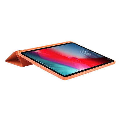 For iPad Pro 13 2024 Skin Feel Tri-fold Leather Tablet Case with Pen Slot(Orange) - iPad Pro 13 2024 Cases by PMC Jewellery | Online Shopping South Africa | PMC Jewellery | Buy Now Pay Later Mobicred