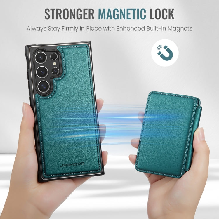 For Samsung Galaxy S24 Ultra 5G JEEHOOD J05 Business Magnetic Style RFID Leather Phone Case(Blue Green) - Galaxy S24 Ultra 5G Cases by JEEHOOD | Online Shopping South Africa | PMC Jewellery | Buy Now Pay Later Mobicred