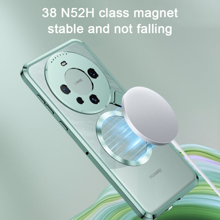 For Huawei Mate 60 Aromatherapy Holder Single-sided MagSafe Magnetic Phone Case(Silver) - Huawei Cases by PMC TechLife | Online Shopping South Africa | PMC TechLife | Buy Now Pay Later Mobicred