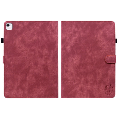 For iPad Air 13 2024 Embossed Tiger Pattern Leather Tablet Case(Red) - iPad Air 13 2024 Cases by PMC Jewellery | Online Shopping South Africa | PMC Jewellery | Buy Now Pay Later Mobicred