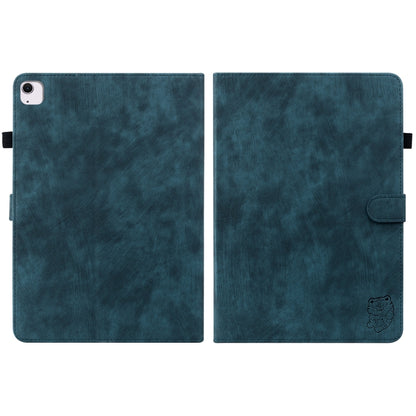 For iPad Air 13 2025 / 2024 Embossed Tiger Pattern Leather Tablet Case(Dark Blue) - iPad Air 13 2025 / 2024 Cases by PMC Jewellery | Online Shopping South Africa | PMC Jewellery | Buy Now Pay Later Mobicred