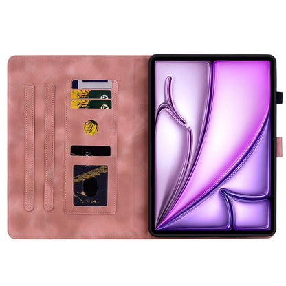 For iPad Air 11 2024 Lily Embossed Leather Smart Tablet Case(Pink) - iPad Air 11 2024 Cases by PMC Jewellery | Online Shopping South Africa | PMC Jewellery | Buy Now Pay Later Mobicred