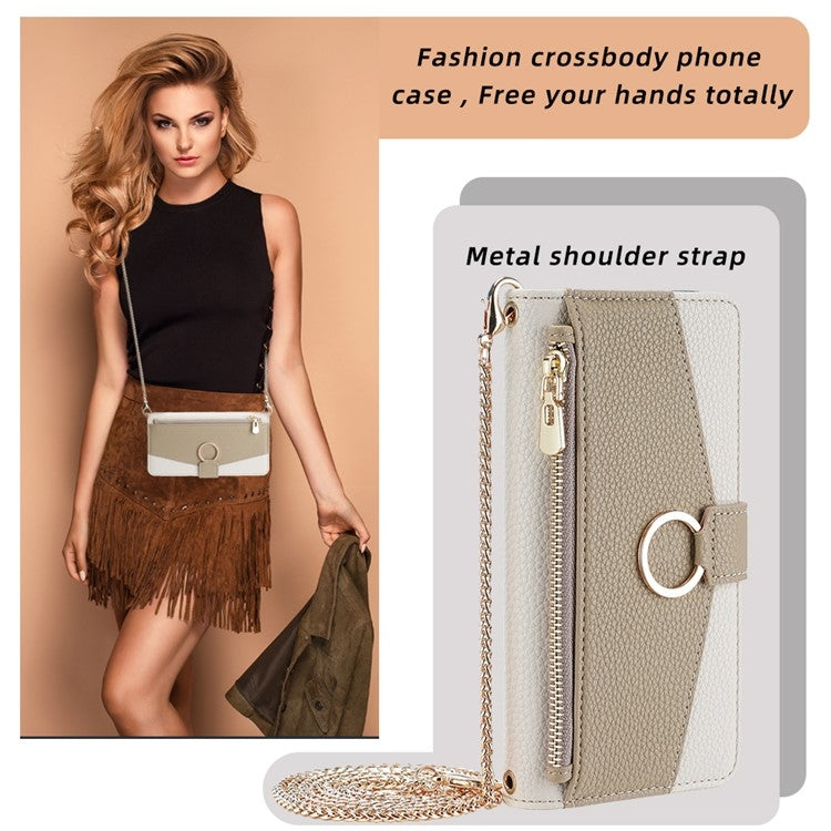 For Itel RS4 4G Crossbody Litchi Texture Leather Phone Case(White) - More Brand by PMC TechLife | Online Shopping South Africa | PMC TechLife | Buy Now Pay Later Mobicred