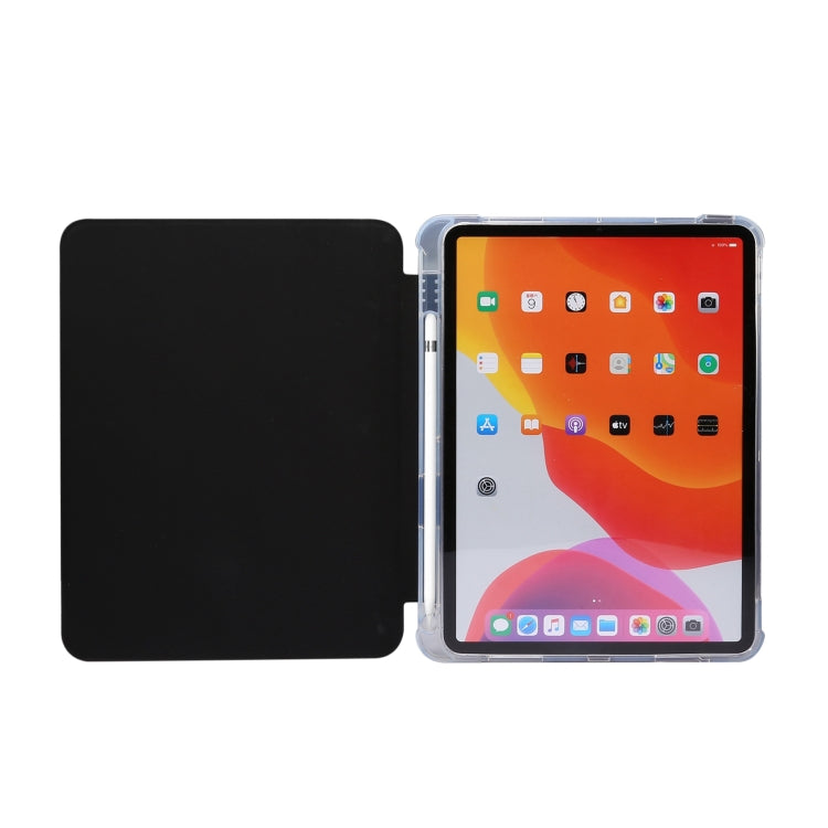 For iPad Air 11 2024 3-folding Electric Pressed Skin Texture Leather Tablet Case(Black) - iPad Air 11 2024 Cases by PMC Jewellery | Online Shopping South Africa | PMC Jewellery | Buy Now Pay Later Mobicred