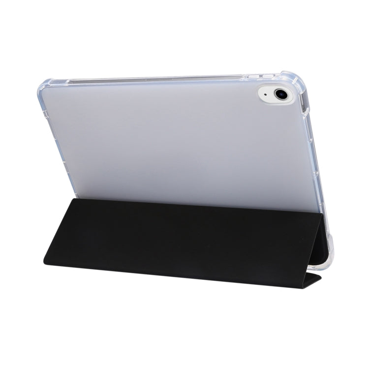 For iPad Air 11 2024 3-folding Electric Pressed Skin Texture Leather Tablet Case(Black) - iPad Air 11 2024 Cases by PMC Jewellery | Online Shopping South Africa | PMC Jewellery | Buy Now Pay Later Mobicred