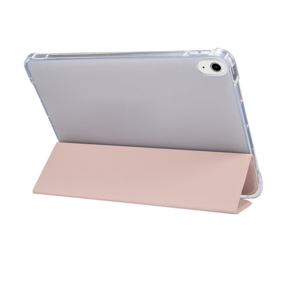 For iPad Air 11 2024 3-folding Electric Pressed Skin Texture Leather Tablet Case(Light Pink) - iPad Air 11 2024 Cases by PMC Jewellery | Online Shopping South Africa | PMC Jewellery | Buy Now Pay Later Mobicred