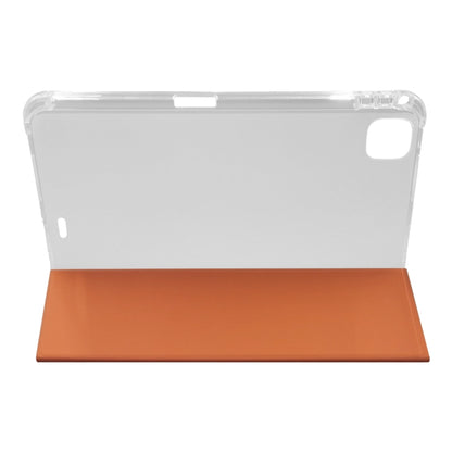 For iPad Pro 11 2024 3-folding Electric Pressed Skin Texture Leather Tablet Case(Orange) - iPad Pro 11 2024 Cases by PMC Jewellery | Online Shopping South Africa | PMC Jewellery | Buy Now Pay Later Mobicred